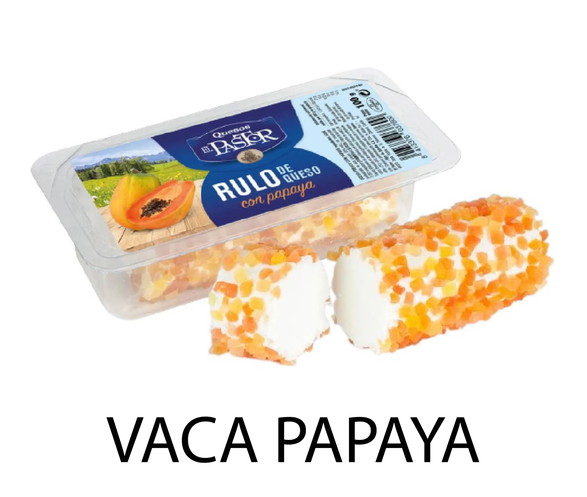 QUESO RULO VACA CON PAPAYA PASTOR 100GRS X8UD