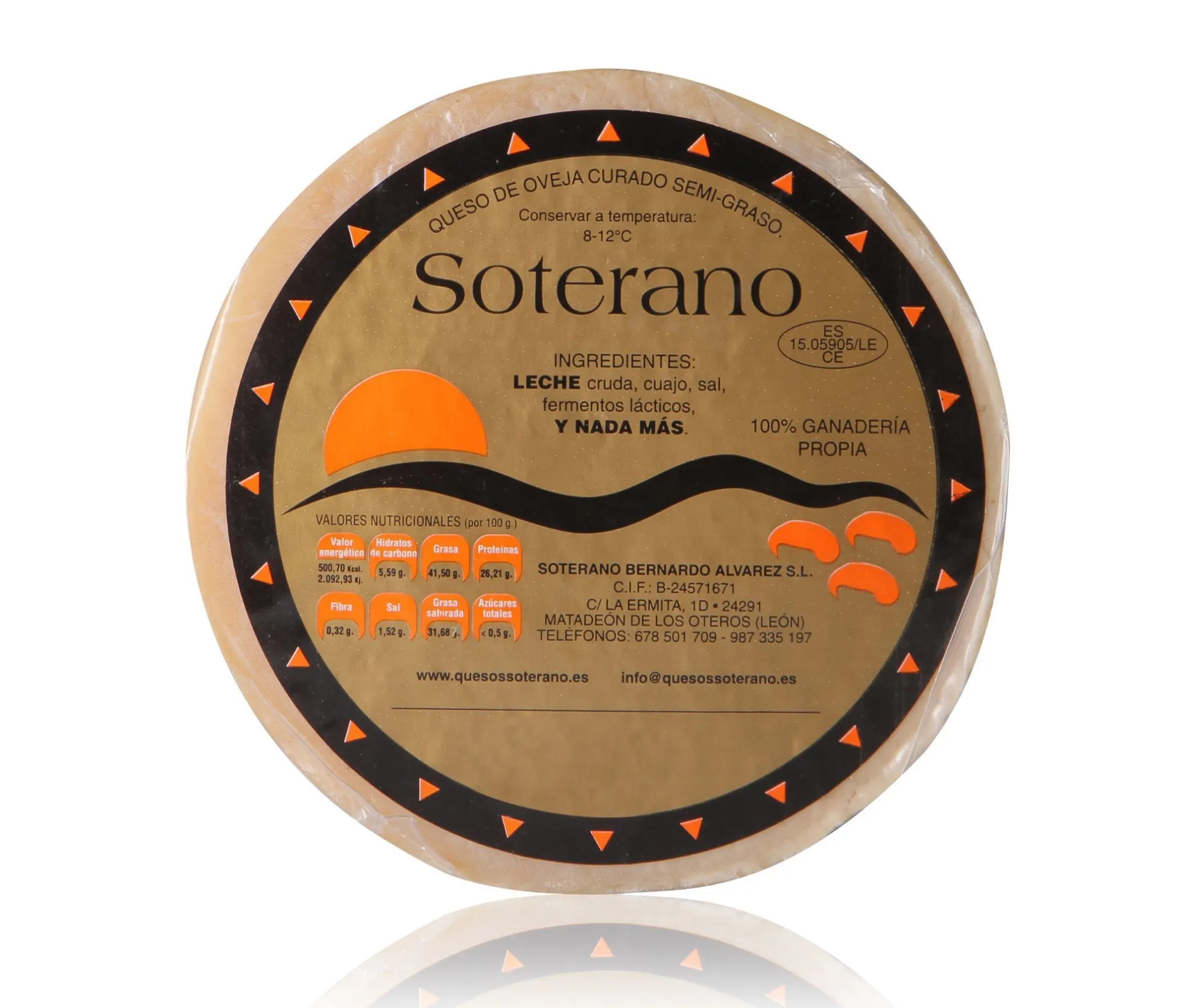 QUESO SOTERANO CURADO OVEJA L.CRUDA