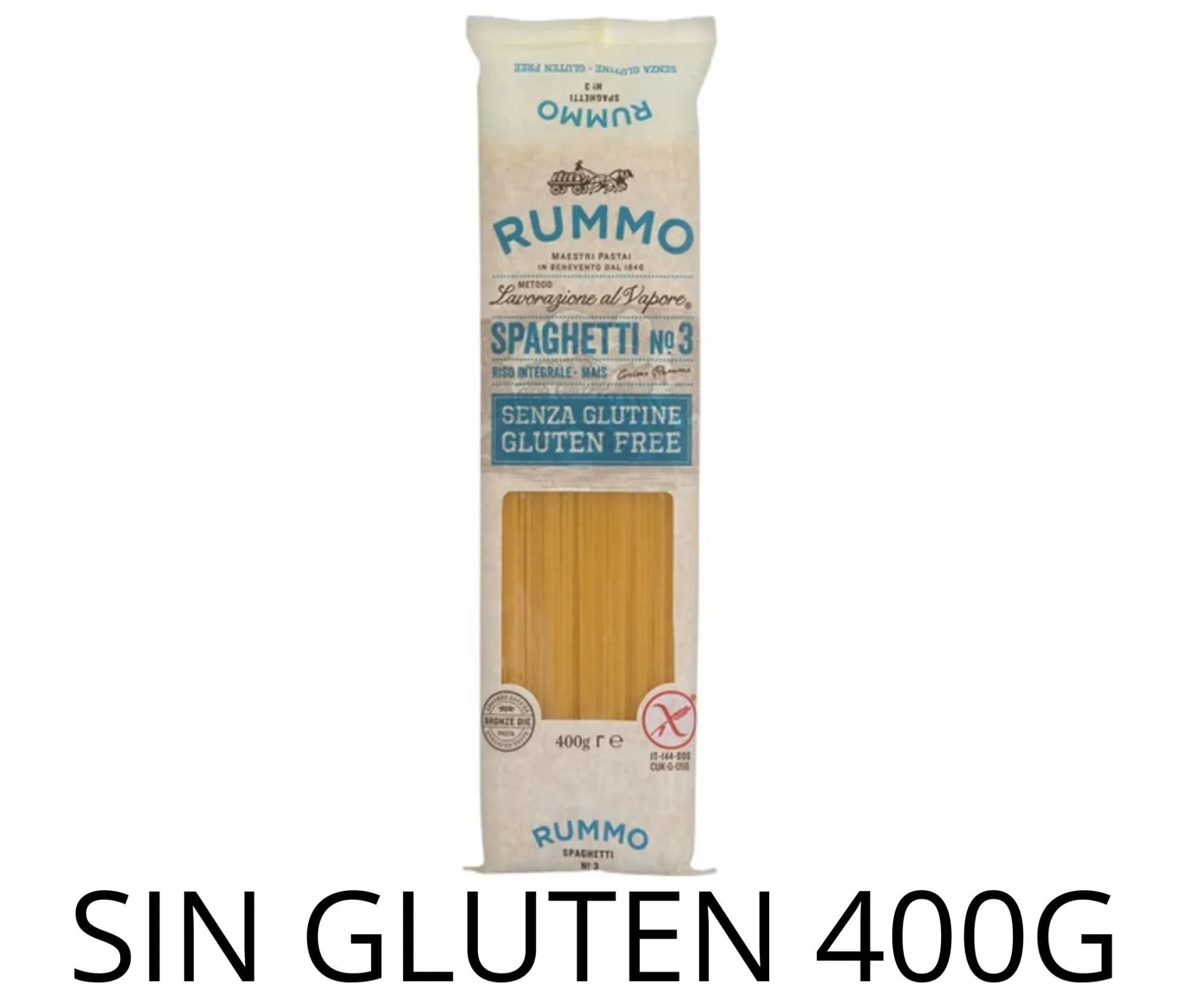 SPAGUETTI SENZA GLUTINE RUMMO Nº3 400GRS X12UD