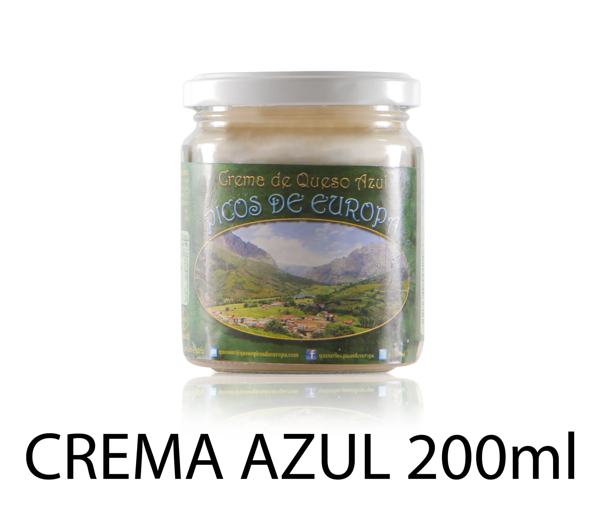 Tarro de crema de queso azul Valdeón de 200 g, caja de 12 unidades