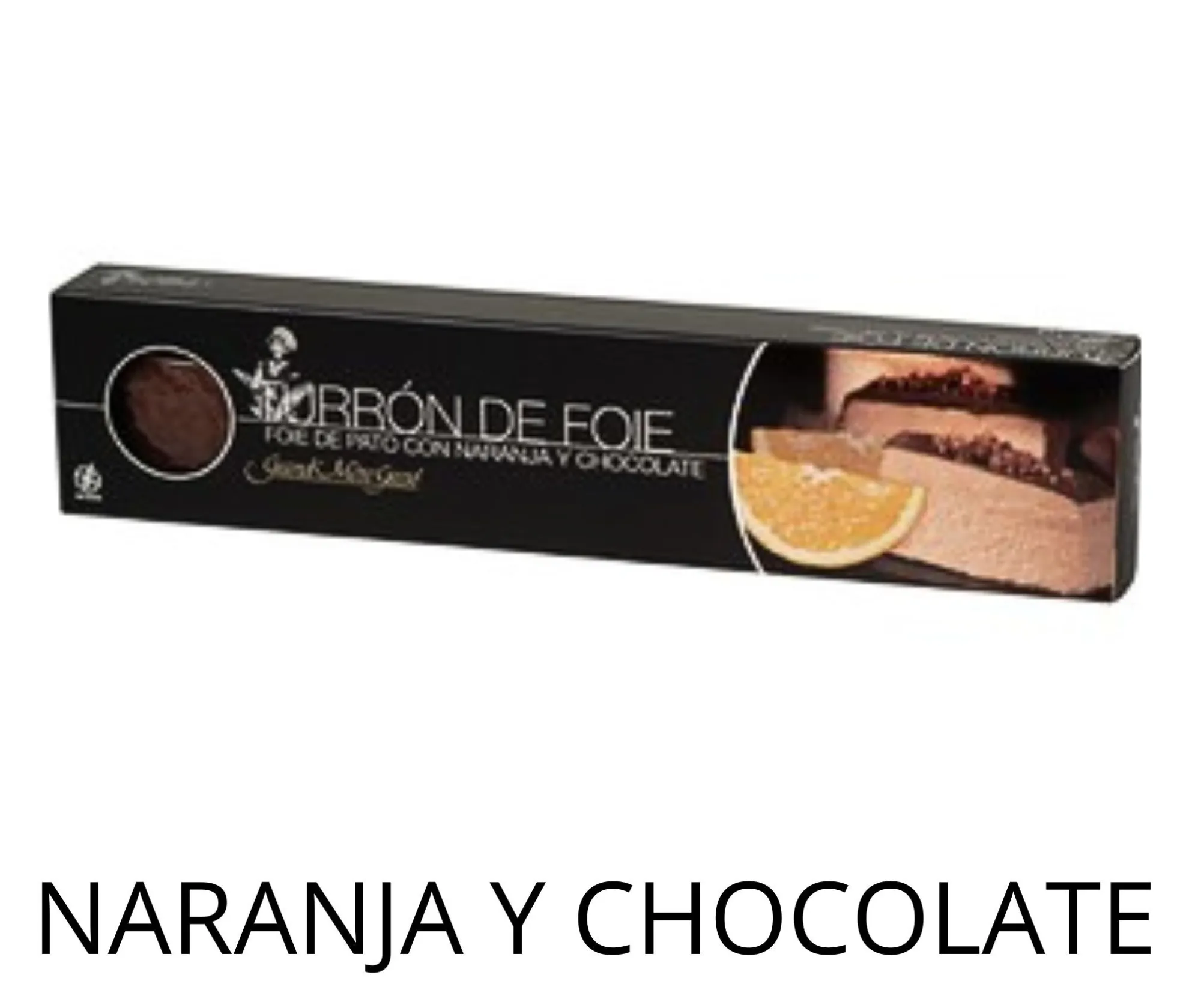 TURRON FOIE PATO NARANJA Y CHOCOLATE 250GRS X6UD